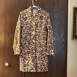 Nine West light pink with brown floral patterned coat. Size Small. Really cute!